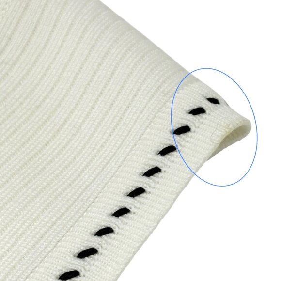 CHANEL Vintage 96P CC Mark Logo Knit Tank Top #42 White Black Cotton [106470] - Picture 12 of 14